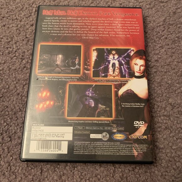 Devil May Cry PS2 CIB Sony PlayStation 2 2001 Black Label Complete with Manual - Picture 4 of 4